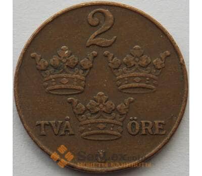 Монета Швеция 2 эре 1929 КМ778 XF (J05.19) арт. 15782