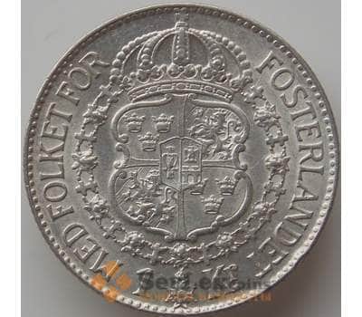 Монета Швеция 1 крона 1941 КМ786 aUNC арт. 11805