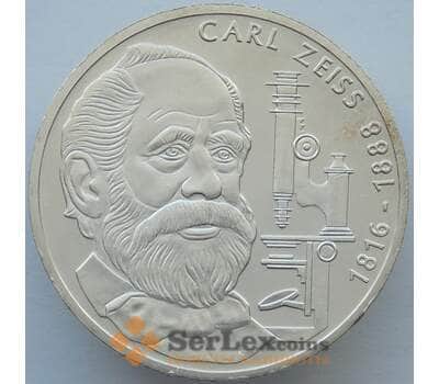 Монета Германия 10 марок 1988 КМ169 UNC Карл Фридрих Цейс Серебро  (J05.19) арт. 16274