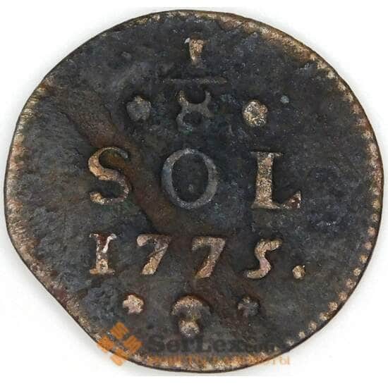 Люксембург 1/8 соль 1775 КМ5 VG арт. 53390