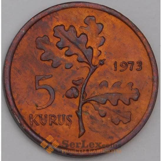 Турция 5 куруш 1973  XF арт. 39209