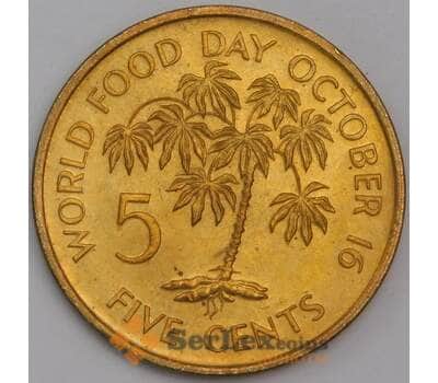 Сейшельские острова монета 5 центов 1981 КМ43 UNC ФАО  арт. 42194