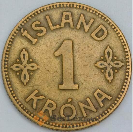 Исландия 1 крона 1929 КМ3 VF арт. 56649