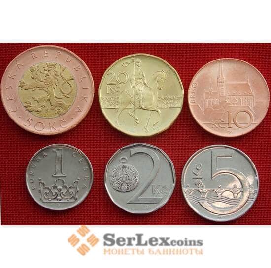 Чехия Набор монет 1 ,2, 5 ,10 ,20, 50 крон (6 шт) 2018 UNC арт. 13631