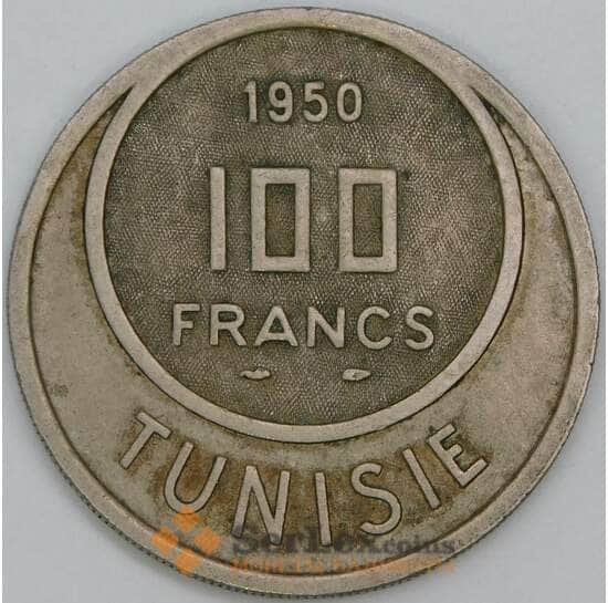 Тунис 100 франков 1950 КМ276 VF арт. 45936 Тунис 100 франков 1950 КМ276 VF арт. 45936