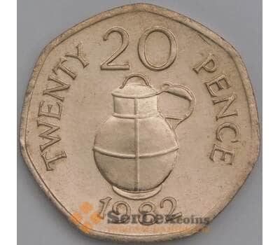 Монета Гернси 20 пенсов 1982 КМ38 AU арт. 38933