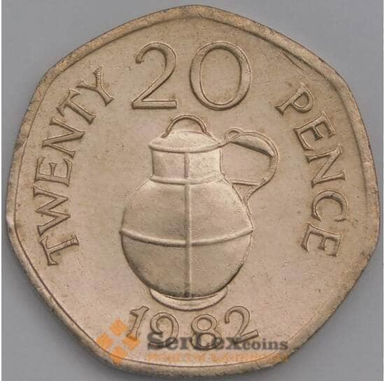 Гернси 20 пенсов 1982 КМ38 AU арт. 38933