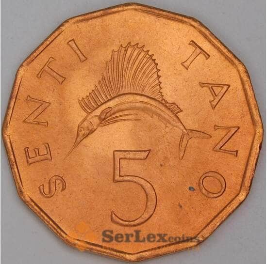 Танзания 5 сенти 1982 КМ1 UNC арт. 54791