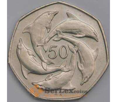 Монета Гибралтар 50 пенсов 1997 КМ39.1 UNC  арт. 40158