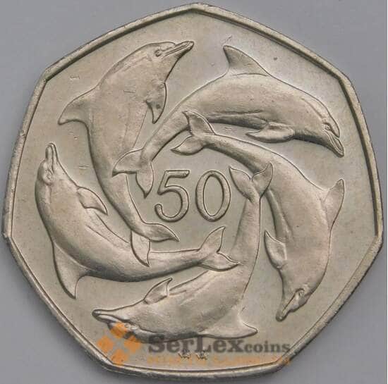 Гибралтар 50 пенсов 1997 КМ39.1 UNC  арт. 40158