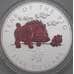 Монета Соломоновы острова 5 долларов 2007 КМ85 Proof Год Свиньи Эмаль арт. 28625