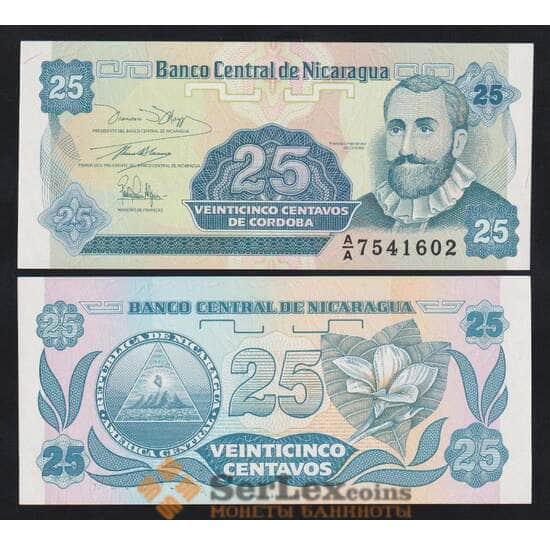 Никарагуа 25 сентаво 1991 Р170а(1) UNC  арт. 54599