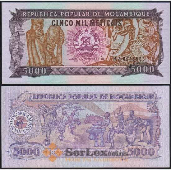 Мозамбик банкнота 5000 метикал 1988 Р133 UNC арт. 47251