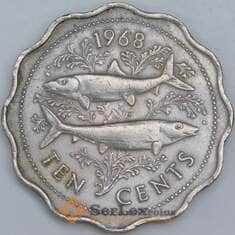 Багамские острова 10 центов 1968 КМ4 VF арт. 57516