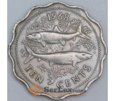 Багамские острова 10 центов 1968 КМ4 VF арт. 57516