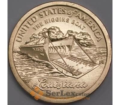 Монета США 1 доллар 2023 UNC P Инновация №19 Луизиана - Лодка Хиггинса арт. 40820