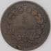 Монета Франция 5 сантим 1872 К КМ821 VF арт. 22734