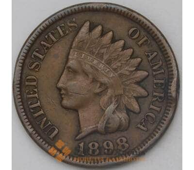 Монета США 1 цент 1898 КМ90а VF арт. 29116