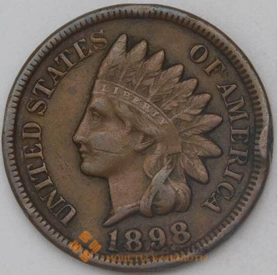 США 1 цент 1898 КМ90а VF арт. 29116