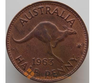 Монета Австралия 1/2 пенни 1959-1964 КМ61 AU арт. 9177