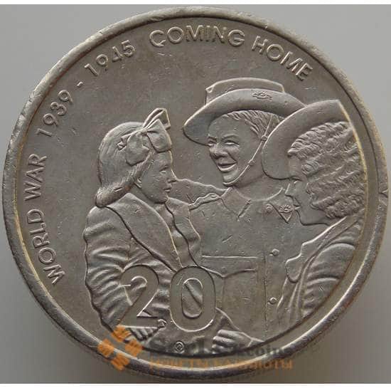 Австралия монета 20 центов 2005 КМ745 XF  арт. 9173