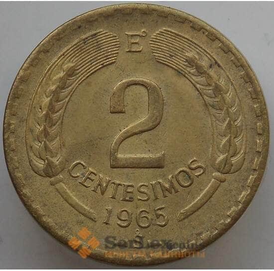 Чили 2 сентесимо 1965 КМ193 aUNC арт. 14164