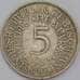 Германия монета 5 марок 1951 D КМ112 XF арт. 42218