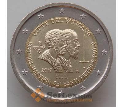 Монета Ватикан 2 евро 2017 Апостолы Петр и Павел Буклет (НВВ) арт. 13362