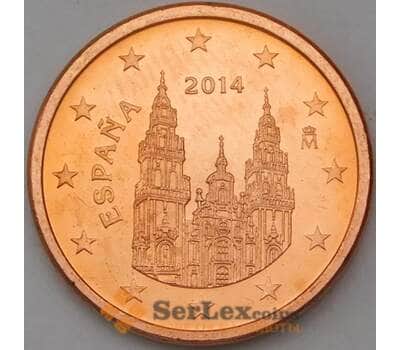 Монета Испания 1 евроцент 2014 BU из набора арт. 28733