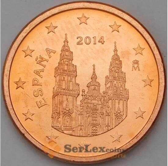 Испания 1 евроцент 2014 BU из набора арт. 28733