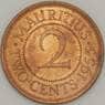 Маврикий 2 цента 1953 КМ32 aUNC (J05.19) арт. 18197
