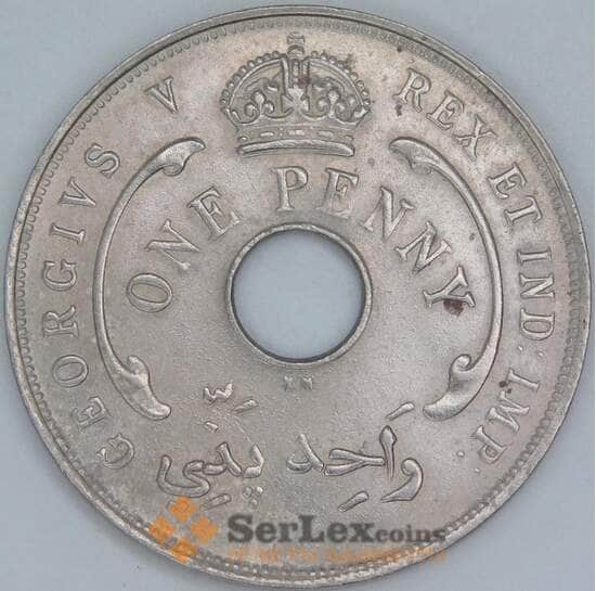 Британская Западная Африка 1 пенни 1920 КМ9 XF арт. 56576