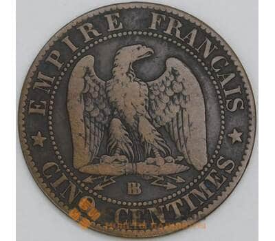 Франция 5 сантимов 1864 КМ797 BB VF арт. 56228
