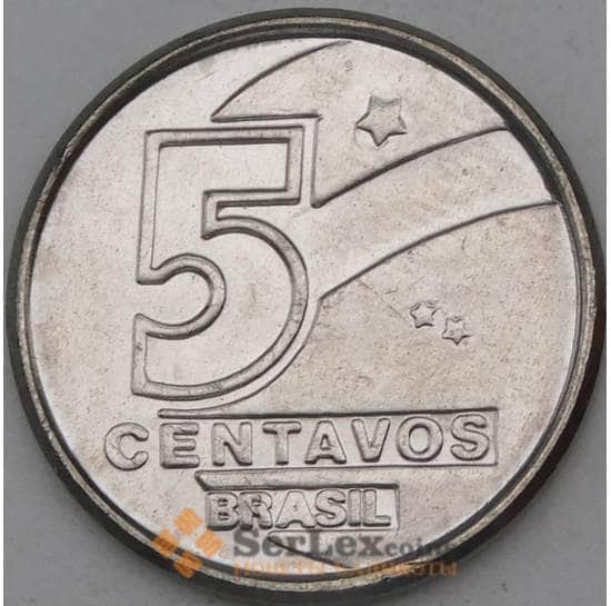 Бразилия монета 5 сентаво 1989 КМ612 UNC арт. 26960
