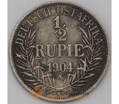 Монета Немецкая Восточная Африка 1/2 рупии 1904 А КМ9 VF+ арт. 22672