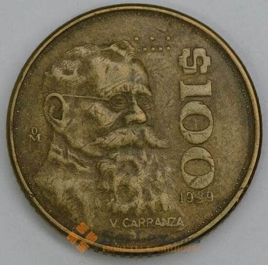 Мексика 100 песо 1989 КМ493 VF арт. 56157 Мексика 100 песо 1989 КМ493 VF арт. 56157