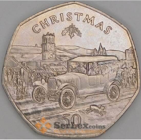Мэн остров 50 пенсов 1983 КМ107 UNC Рождество арт. 52107