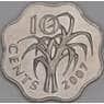 Свазиленд 10 центов 2007 КМ49 UNC арт. 52928
