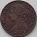 Монета Великобритания 1 фартинг 1874 КМ753 XF арт. 12006