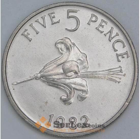Гернси 5 пенсов 1982 КМ29 aUNC арт. 56459