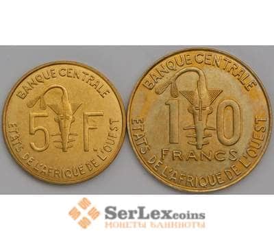 Монета Западная Африка набор монет 5 и 10 франков 2010 (2 шт) UNC арт. 38791