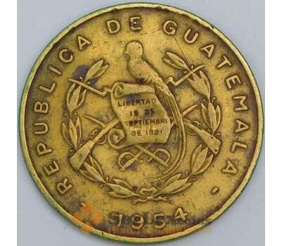 Гватемала 1 сентаво 1954 КМ254 F  арт. 57564