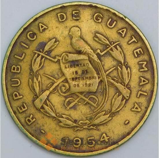 Гватемала 1 сентаво 1954 КМ254 F  арт. 57564