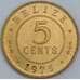 Белиз 5 центов 1975 КМ34 UNC  арт. 57183