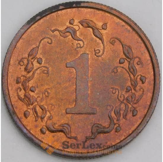 Зимбабве 1 цент 1986 КМ1 AU арт. 46416