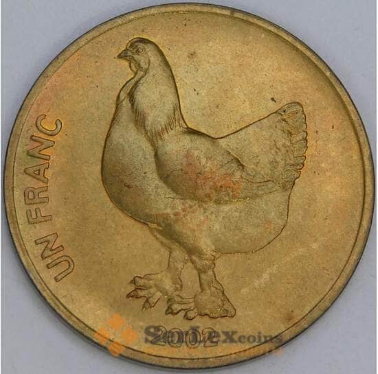 Конго 1 франк 2002 КМ82 UNC Петух арт. 17761 Конго 1 франк 2002 КМ82 UNC Петух арт. 17761