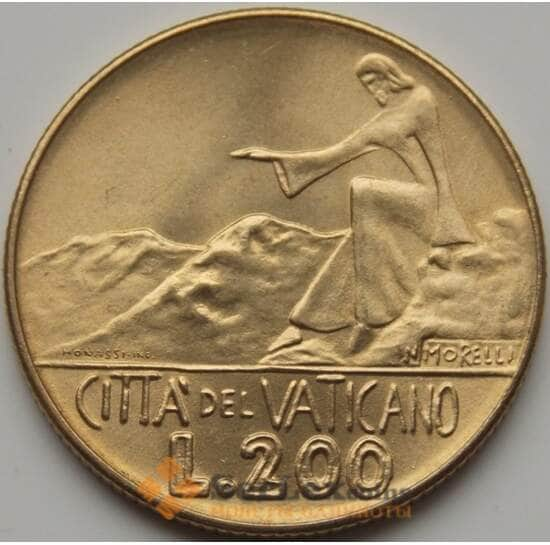 Ватикан 200 лир 1978 КМ138 UNC арт. 7628