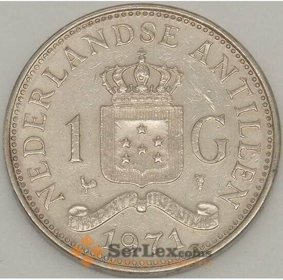 Нидерландские Антиллы 1 гульден 1971 КМ12 XF (J05.19) арт. 17702