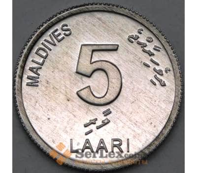 Монета Мальдивы 5 лаари 2012 КМ114 UNC арт. 22156