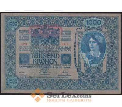 Банкнота Австрия 1000 крон 1902 (1919) Р57а aUNC горизонтальная надпечатка арт. 39998